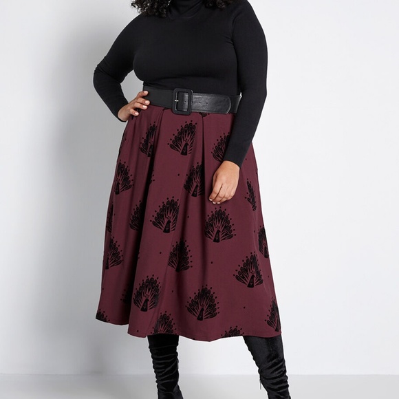 Modcloth Dresses & Skirts - Modcloth Classic Majesty Peacock Midi Skirt 1X